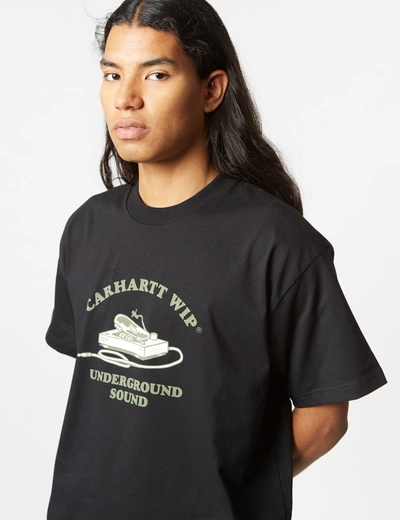 Shop Carhartt -wip Underground Sound T-shirt (organic) In Black