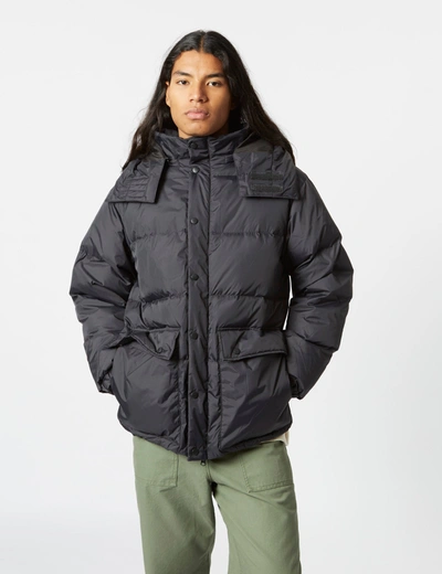 Shop Stan Ray Down Jacket (removable Hood) In Black