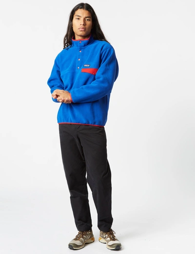 Shop Patagonia Synchilla Snap-t Pullover In Blue