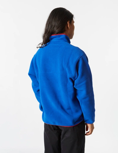 Shop Patagonia Synchilla Snap-t Pullover In Blue
