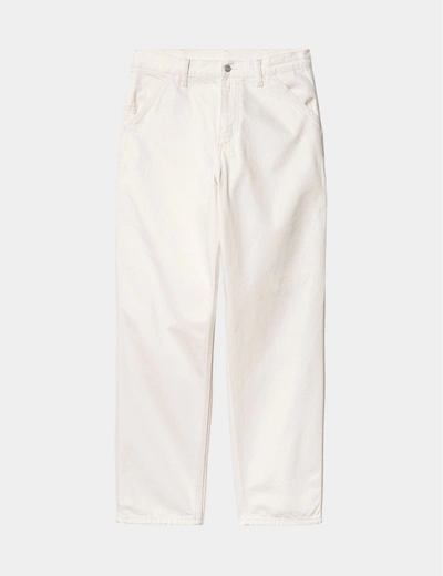 Shop Carhartt -wip Single Knee Pant (denim) In White