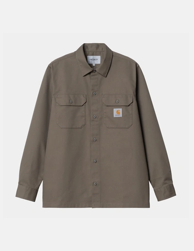 Shop Carhartt -wip Master Shirt (regular) In Brown