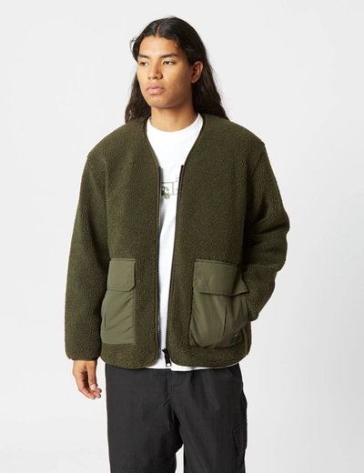 Carhartt Devin Liner Panelled Fleece Jacket In Green