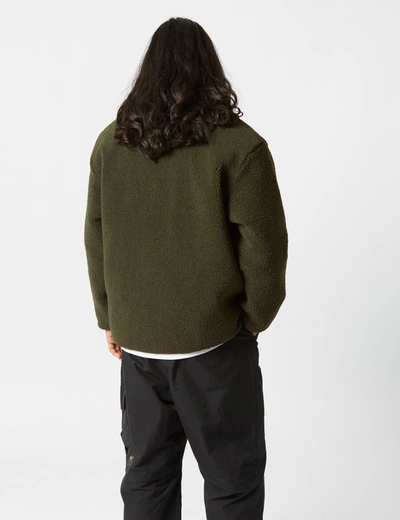 Carhartt Devin Liner Panelled Fleece Jacket In Green