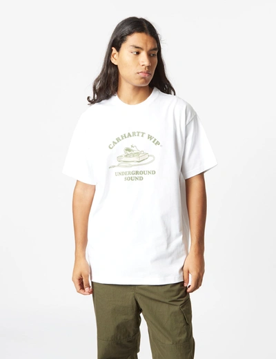 Shop Carhartt -wip Underground Sound T-shirt (organic) In White