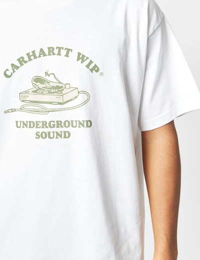 Shop Carhartt -wip Underground Sound T-shirt (organic) In White