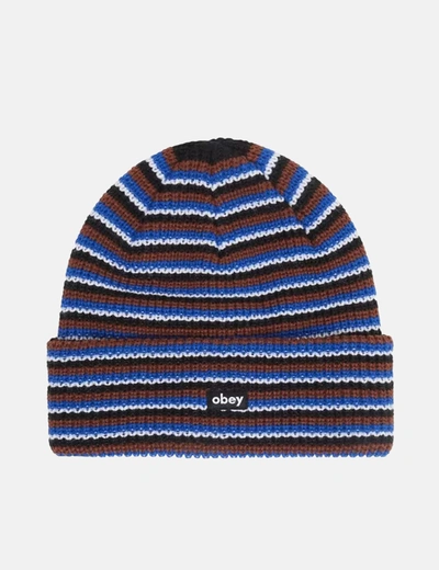 Shop Obey Loose Groove Beanie Hat In Black