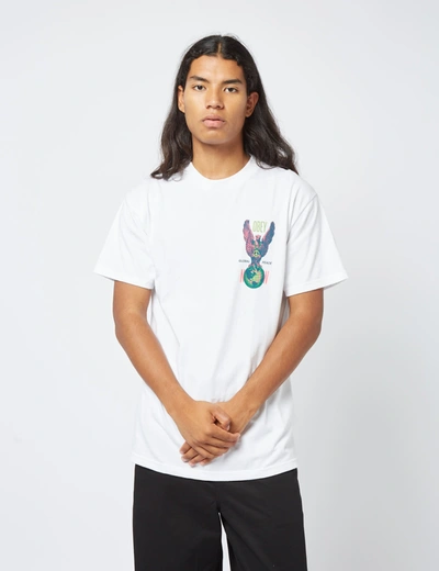 Shop Obey Peace Eagle T-shirt In White