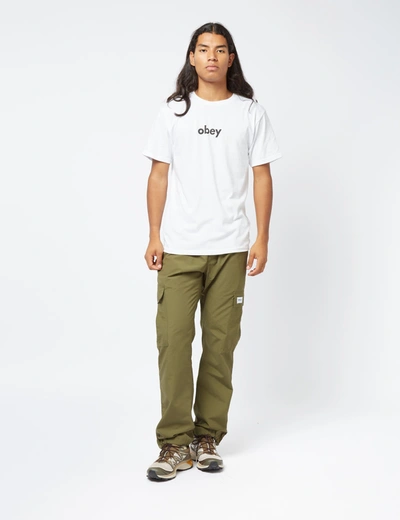 Shop Obey Lower Case 2 Classic T-shirt In White