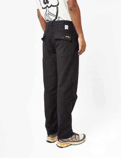 Shop Stan Ray Fat Pant (loose/sateen) In Black