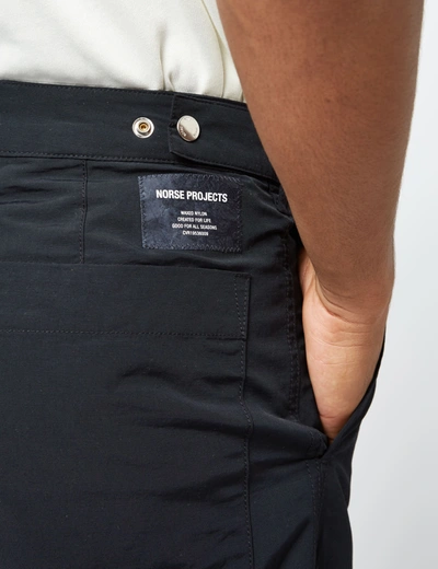 Shop Norse Projects Sigur Waxed Nylon Fatigue Pant (relaxed) In Blue