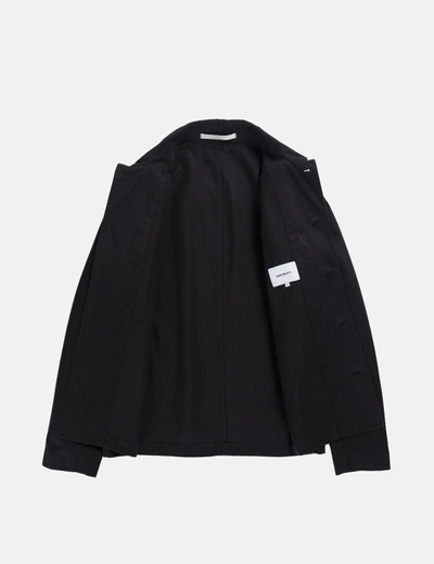 Shop Norse Projects Tyge Broken Twill Overshirt (organic) In Black