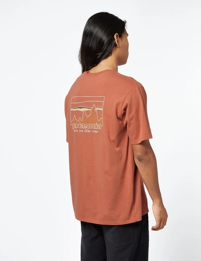 Shop Patagonia '73 Skyline Organic T-shirt In Red