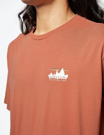 Shop Patagonia '73 Skyline Organic T-shirt In Red