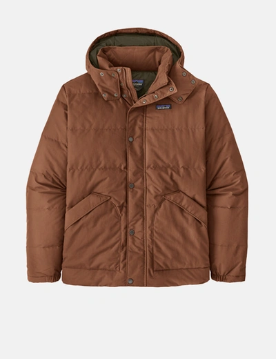Shop Patagonia Downdrift Jacket In Brown