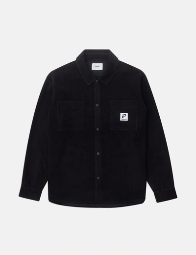 Shop Parlez Skipper Fleece Shirt In Black
