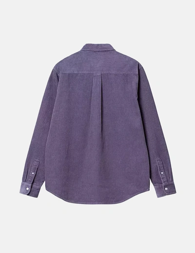 Shop Carhartt -wip Madison Shirt (fine Cord) In Purple