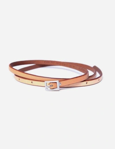 Shop Cheap Monday Womens  Fay Thin Leather Belt In Skin