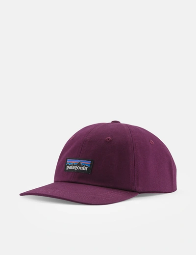 Shop Patagonia P-6 Label Trad Cap In Purple
