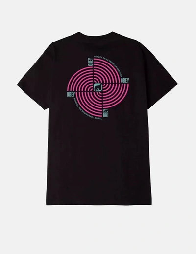 Shop Obey Downward Spiral T-shirt In Black