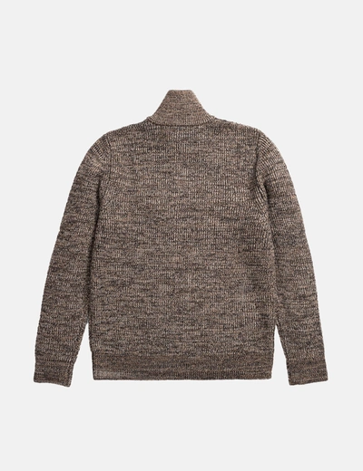 Shop Norse Projects Hagen Rib Full Zip Jacket (wool) In Brown