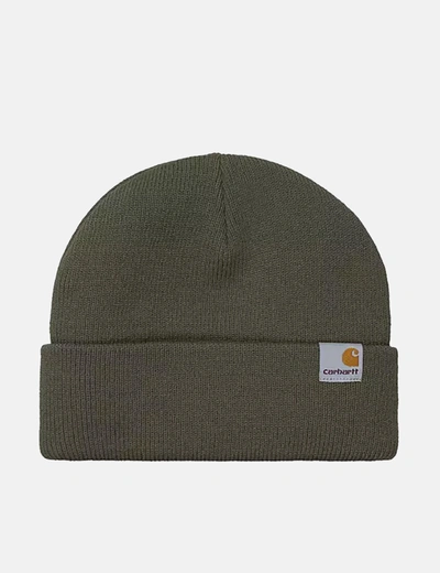 Shop Carhartt -wip Stratus Low Beanie Hat In Green