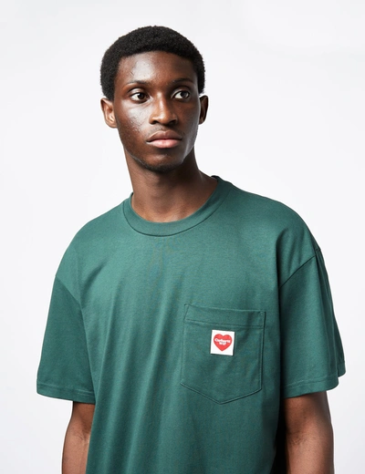 Shop Carhartt -wip Pocket Heart T-shirt (loose) In Green