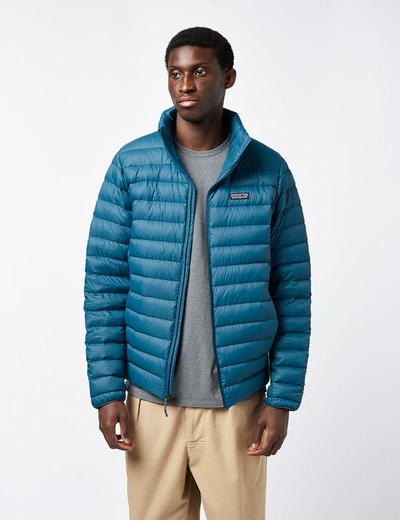 Shop Patagonia Down Sweater Jacket In Blue