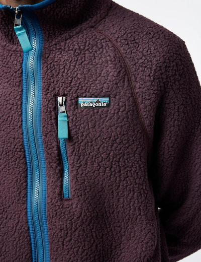 Shop Patagonia Retro Pile Fleece Jacket In Purple