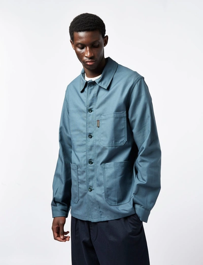 Shop Le Laboureur Cotton Work Jacket In Green