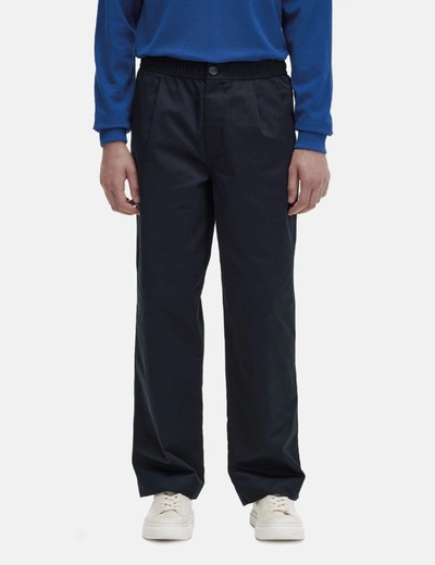Shop Fred Perry Draw String Trousers (wide Leg) In Blue