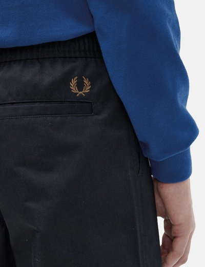 Shop Fred Perry Draw String Trousers (wide Leg) In Blue