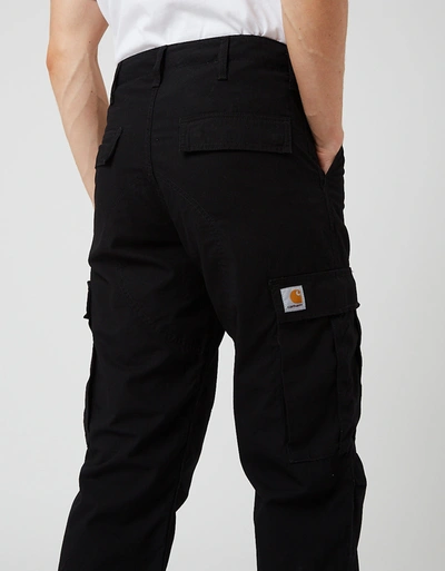 Shop Carhartt Wip Regular Cargo Pant (ripstop, 6.5oz) In Black