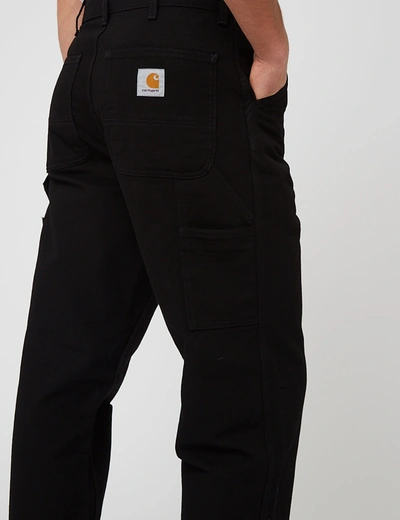 Shop Carhartt Wip Single Knee Pant (dearborn Canvas) In Black