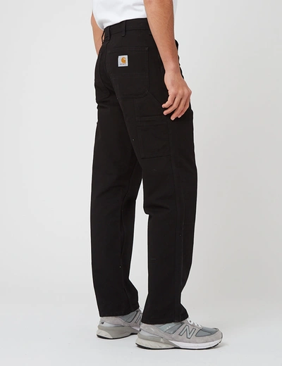 Shop Carhartt Wip Single Knee Pant (dearborn Canvas) In Black