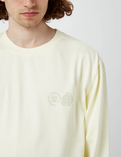 Shop Purple Mountain Observatory Core Logo Long Sleeve T-shirt In Green