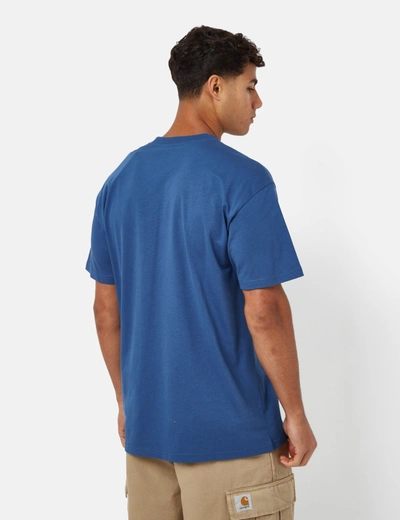 Shop Carhartt -wip Pocket Heart T-shirt (loose) In Blue