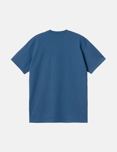 Shop Carhartt -wip Pocket Heart T-shirt (loose) In Blue