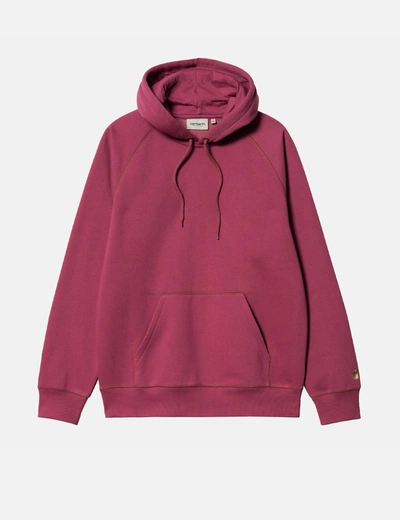 Shop Carhartt -wip Chase Hooded Sweatshirt In Red