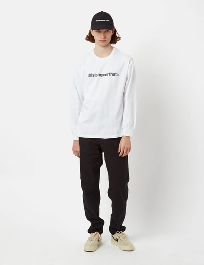 Shop Thisisneverthat T-logo Long Sleeve T-shirt In White