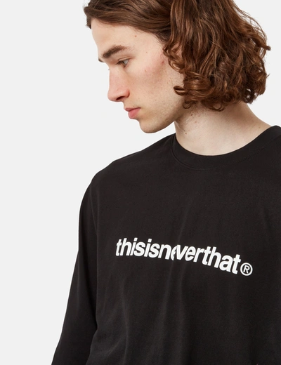 Shop Thisisneverthat T-logo Long Sleeve T-shirt In Black