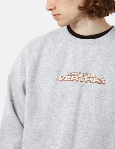 Shop Thisisneverthat Title Logo Sweatshirt In Grey