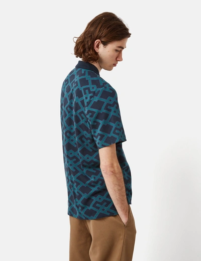 Shop Thisisneverthat Jacquard Polo Shirt In Blue
