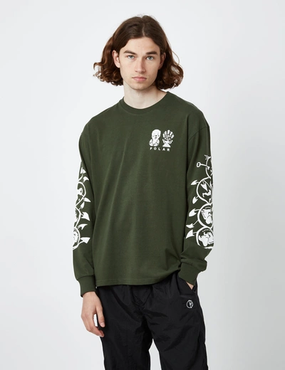 Shop Polar Skate Co . Spiral Long Sleeve T-shirt In Green
