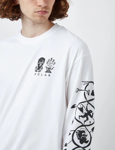 Shop Polar Skate Co . Spiral Long Sleeve T-shirt In White