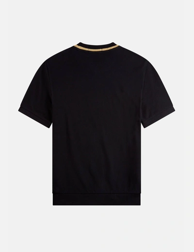 Shop Fred Perry Crew Neck Pique T-shirt In Black