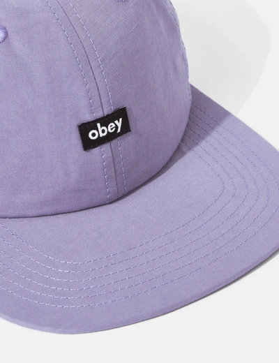 Shop Obey Lower Case Tech 6-panel Strapback Cap In Purple