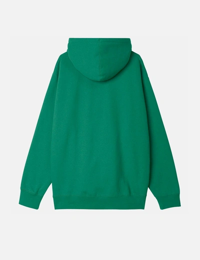 Shop Obey Lowercase Hooded Sweatshirt In Green