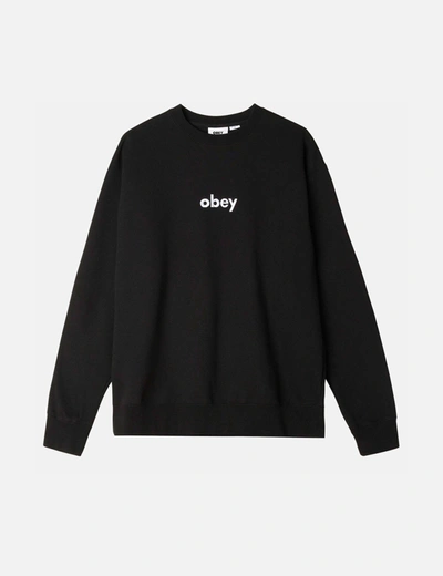 Shop Obey Lowercase Sweatshirt In Black