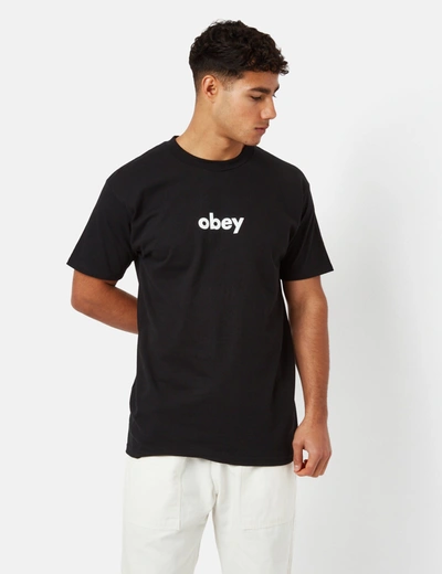 Shop Obey Lower Case 2 Classic T-shirt In Black